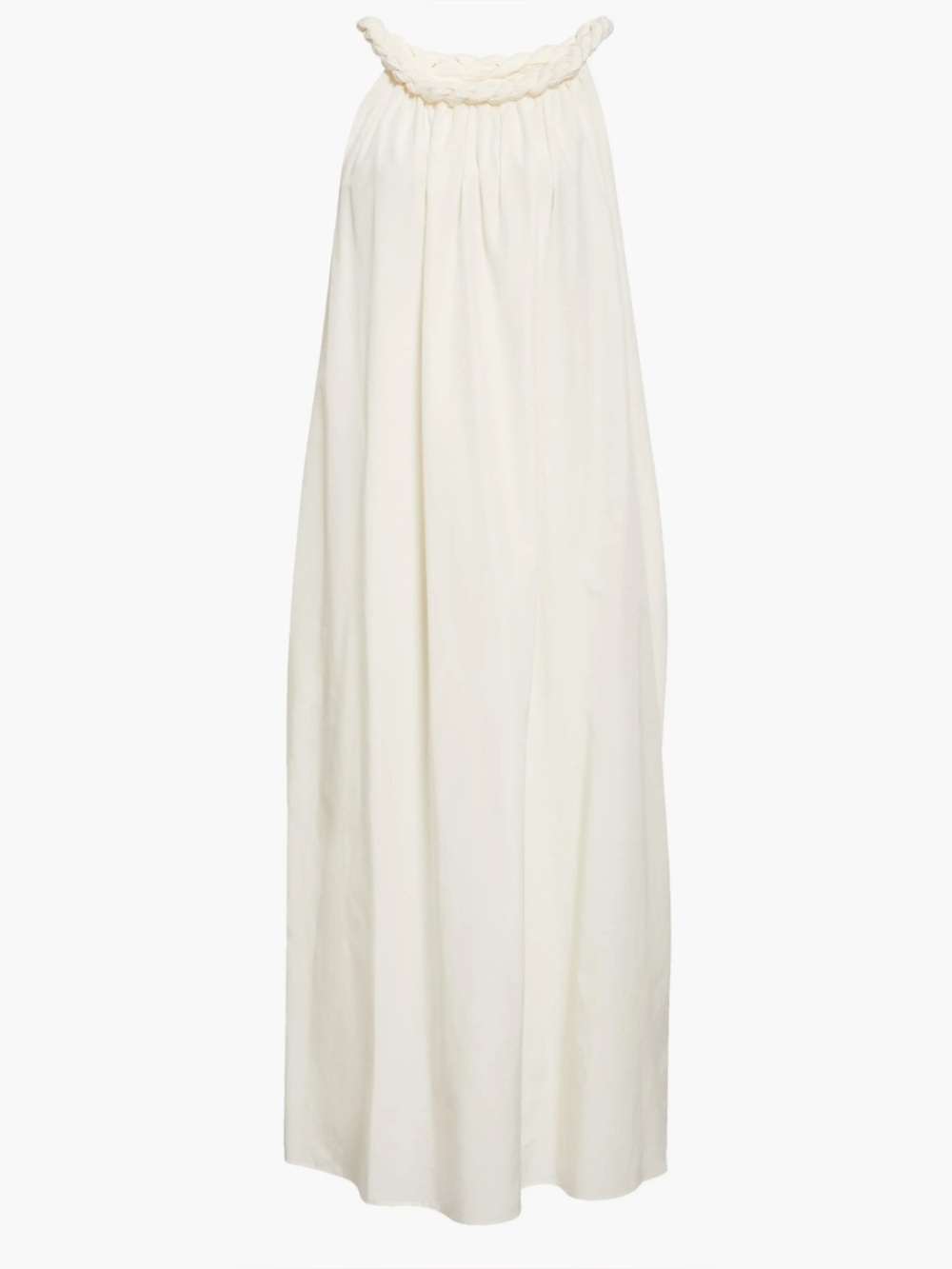 LOULOU DE SAISON Kika Gathered Cotton & Silk Voile Maxi Dress - Picture 5 of 10